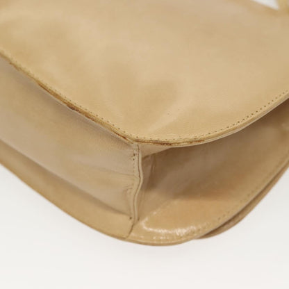 Prada Madras Shoulder Bag Leather, BEIGE, LEATHER, Shoulder bag