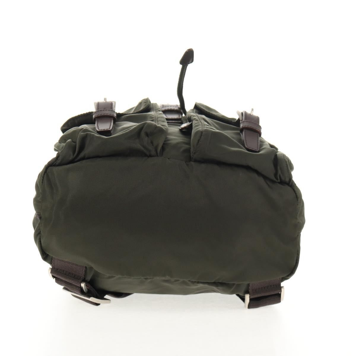 Prada Double Front Pocket Backpack Tessuto, KHAKI, NYLON, Backpack