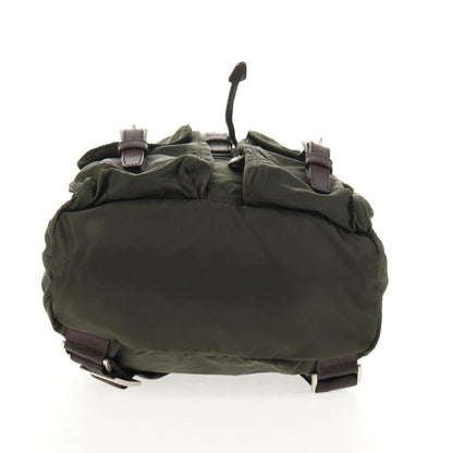 Prada Double Front Pocket Backpack Tessuto, KHAKI, NYLON, Backpack