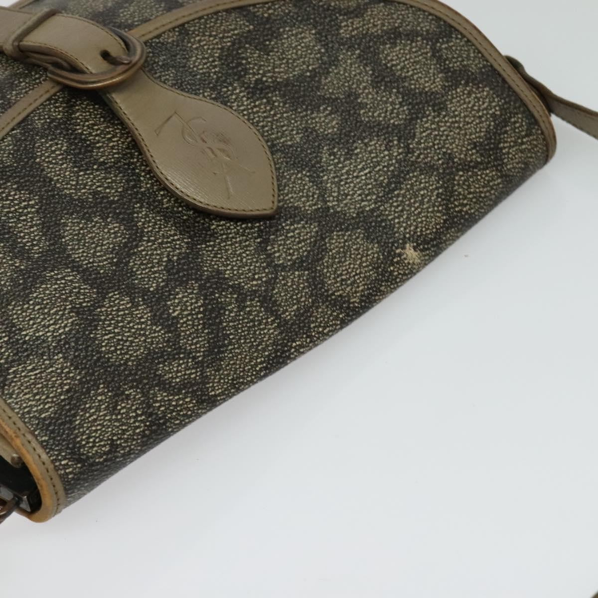 Saint Laurent Buckle Flap Crossbody Bag Canvas, BEIGE, CANVAS, Shoulder bag