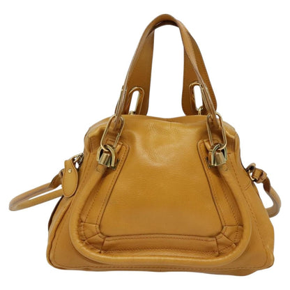 Chloe Paraty Top Handle Bag Leather, GOLD, LEATHER, Handbag