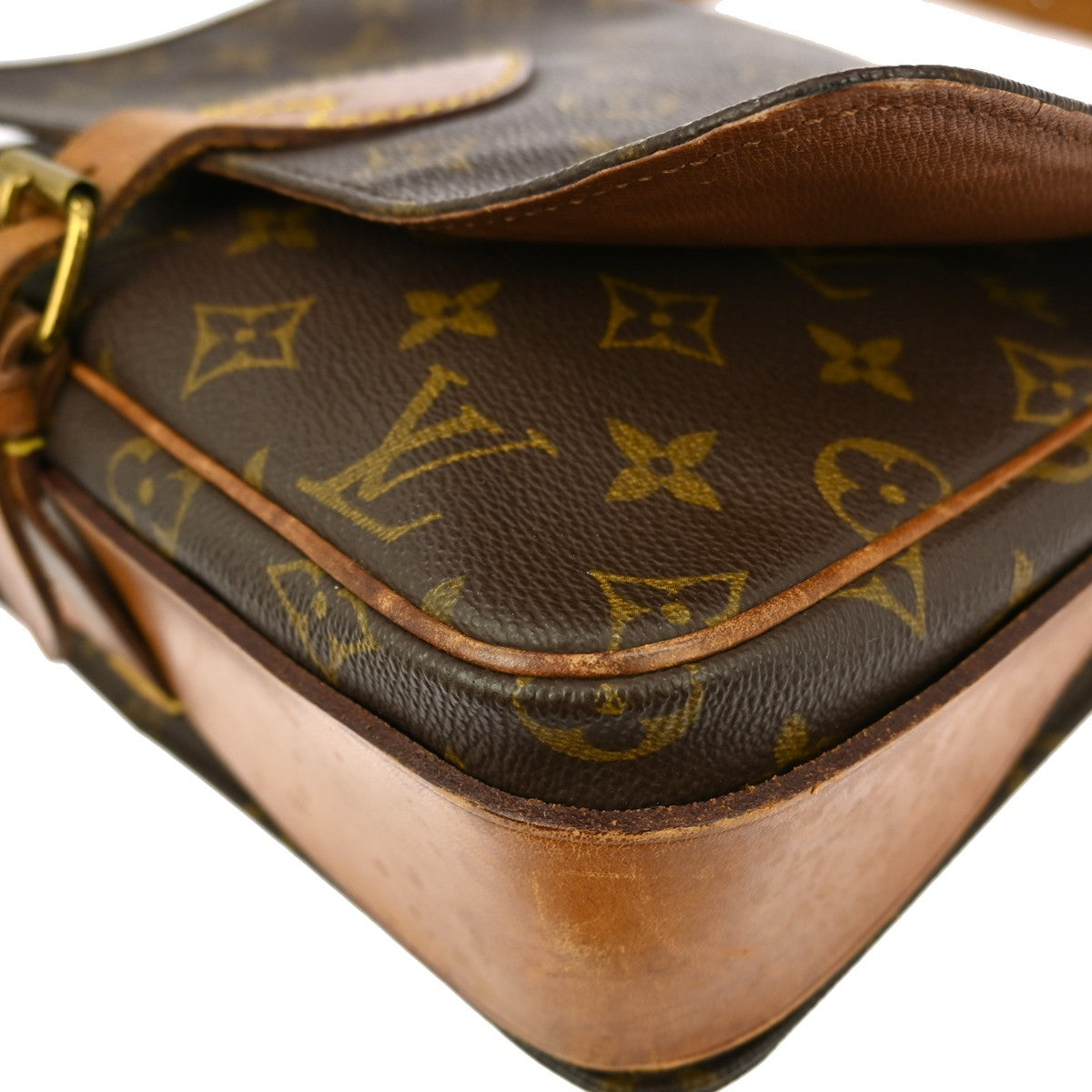 Louis Vuitton Cartouchiere Handbag Monogram Canvas, BROWN, CANVAS, Shoulder bag