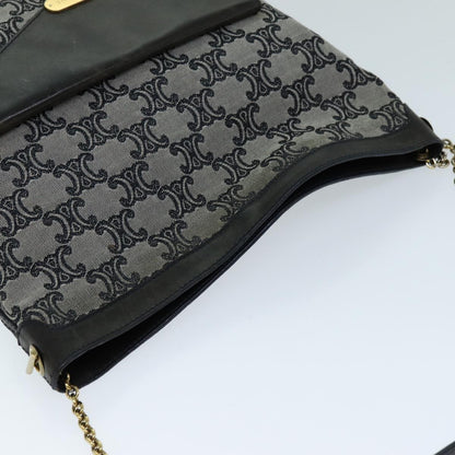 Celine Vintage Triomphe Shoulder Bag Canvas, GRAY, CANVAS, Shoulder bag
