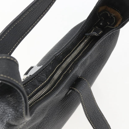 Salvatore Ferragamo Vintage Shoulder Bag Leather, BLACK, LEATHER, Shoulder bag