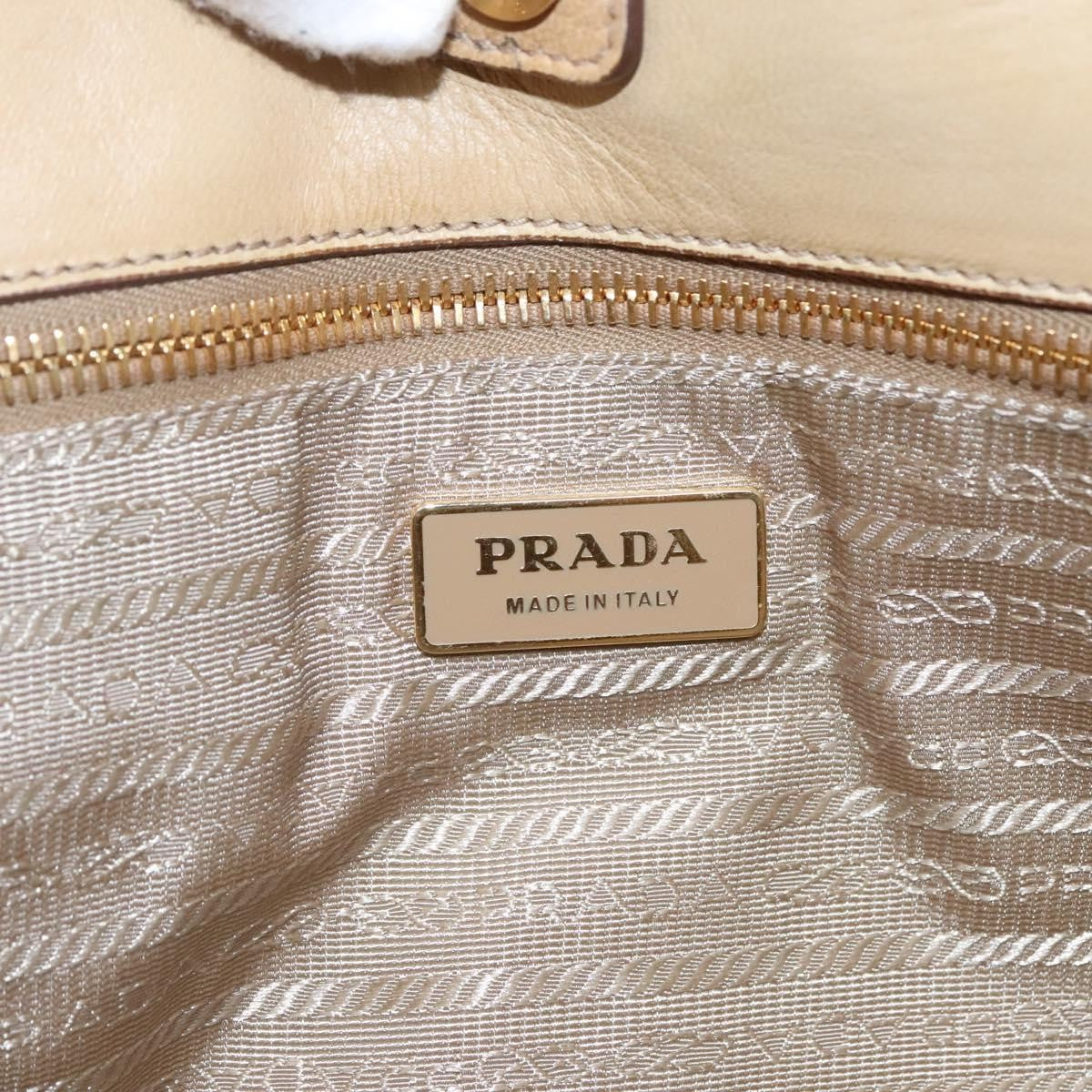 Prada Gaufre Tote Nappa Leather, BEIGE, LEATHER, Tote bag