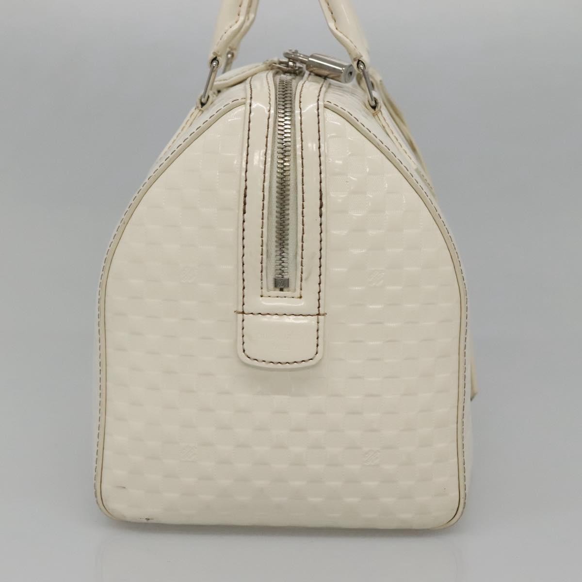 Louis Vuitton Speedy Cube Bag Damier Facette, WHITE, PATENT_LEATHER, Handbag