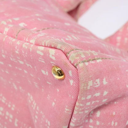 Prada Canapa Open Tote Canvas, PINK, CANVAS, Tote bag