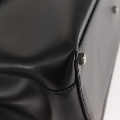 Salvatore Ferragamo Double Gancini Side Buckle Tote Leather, BLACK, LEATHER, Handbag