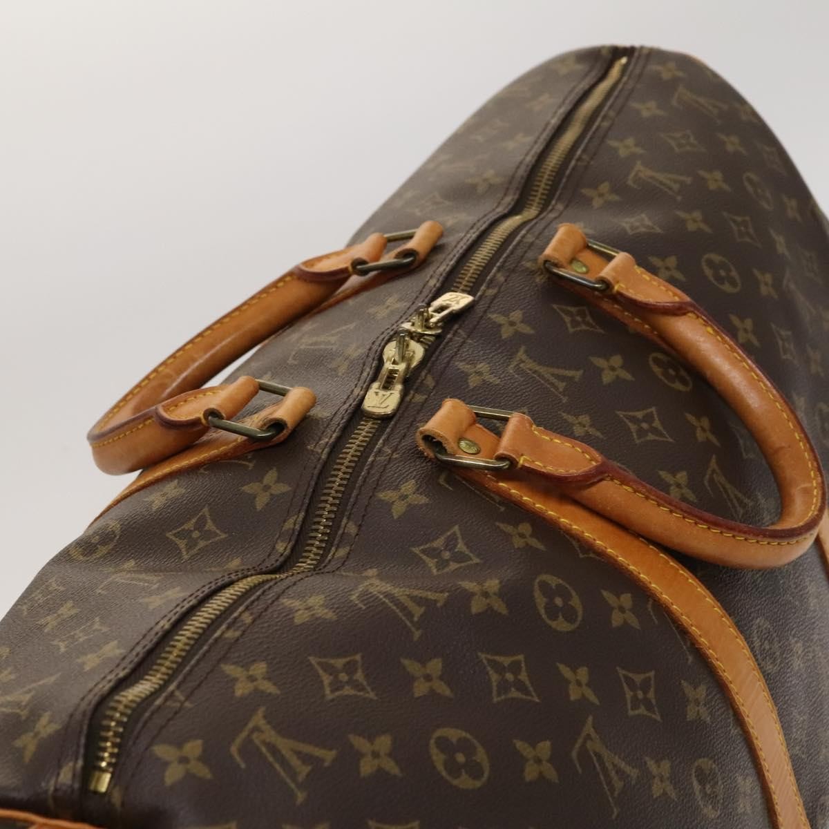 Louis Vuitton Keepall Bag Monogram Canvas, BROWN, CANVAS, Travel bag