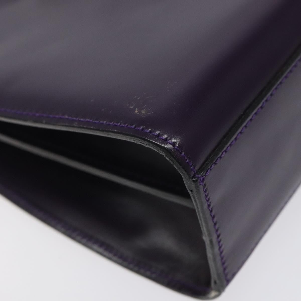 Celine Gancini Handbag Leather, PURPLE, LEATHER, Handbag