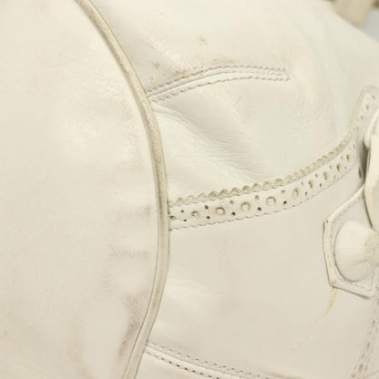 Balenciaga Pom Pon Giant Studs Bag Leather, WHITE, LEATHER, Handbag