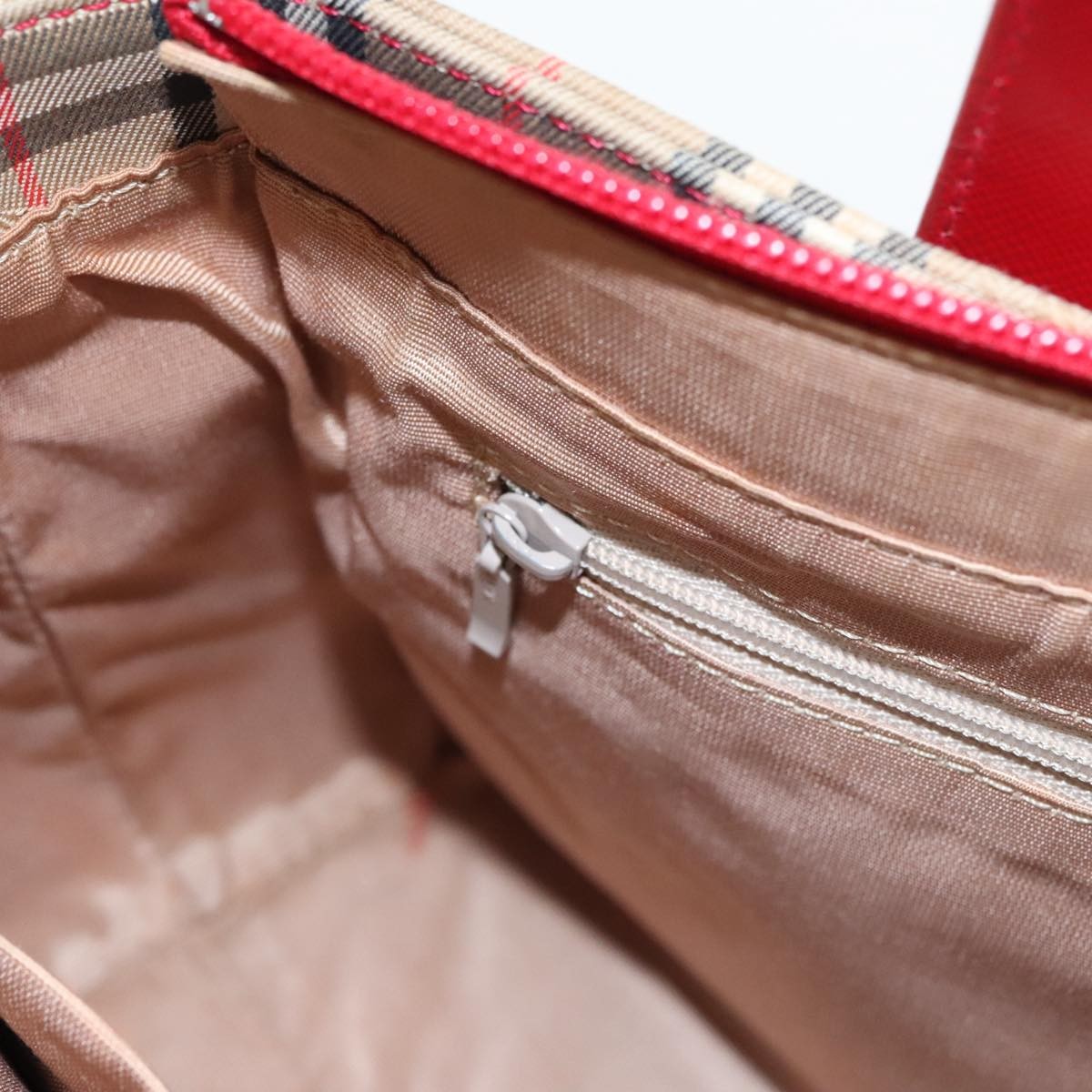 Burberry Nova Handbag Check Pattern, BEIGE, CANVAS, Handbag