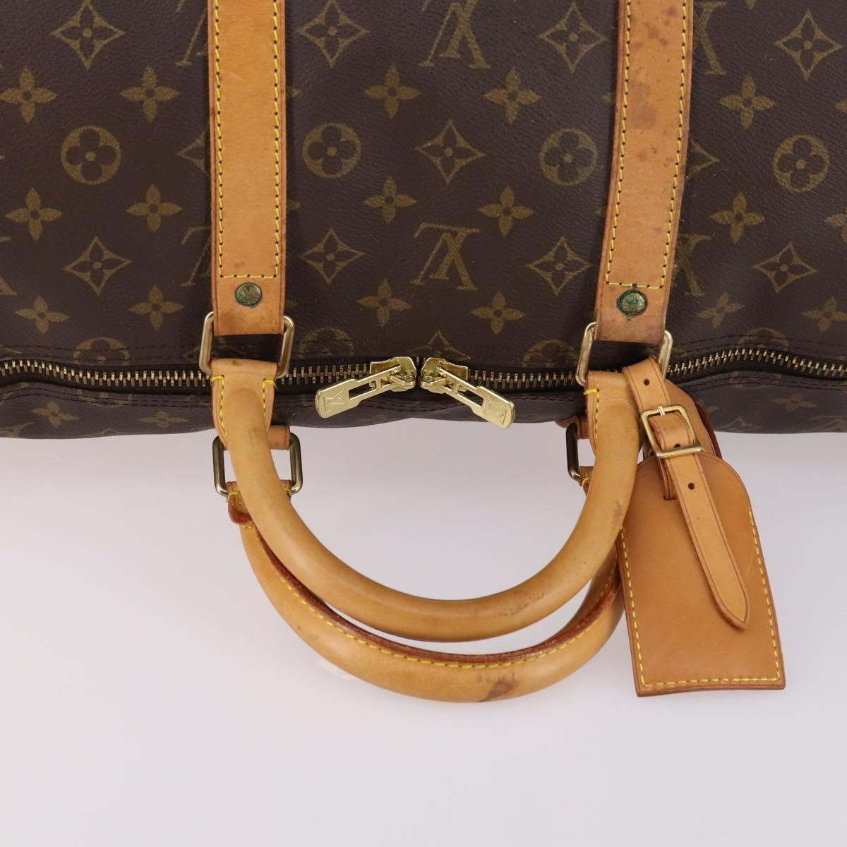 Louis Vuitton Keepall Bag Monogram Canvas, BROWN, CANVAS, Travel bag