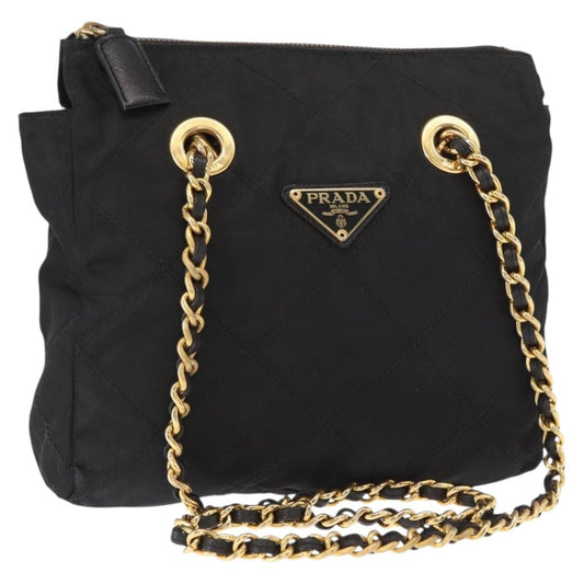 Prada Re-Edition 1995 Chain Tote Quilted Re-Nylon, BLACK, NYLON, Shoulder bag