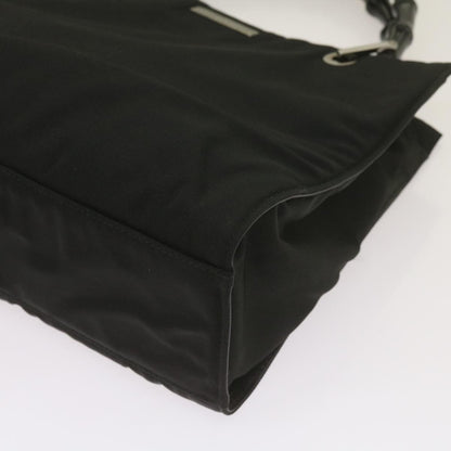 Gucci Bamboo Shopper Tote Canvas, BLACK, CANVAS, Tote bag