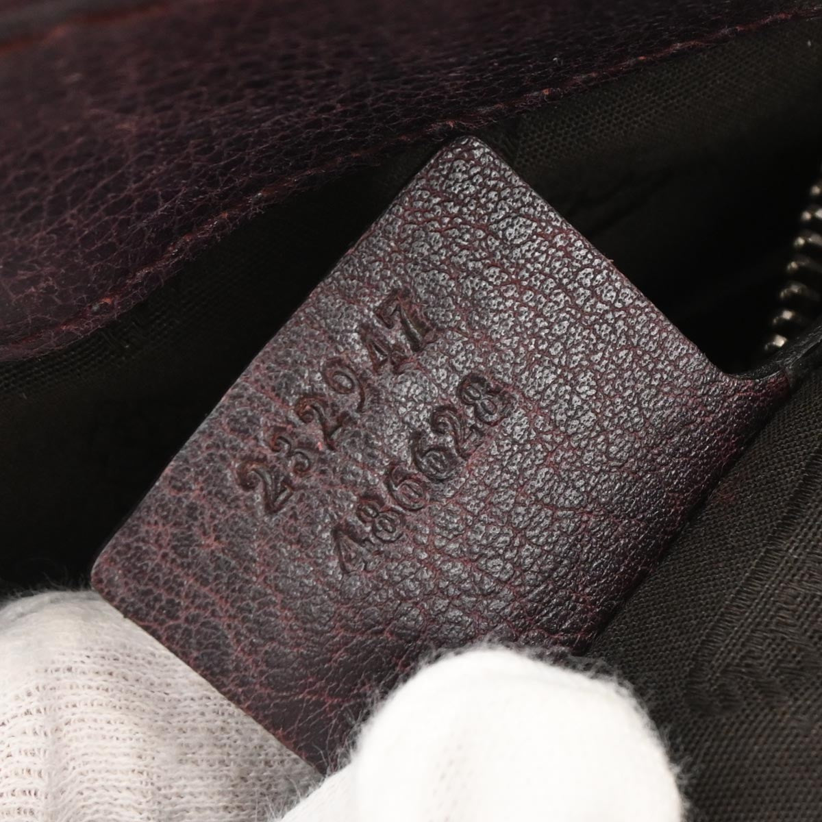 Gucci Vintage Bamboo Handle Bag Leather, BROWN, LEATHER, Tote bag