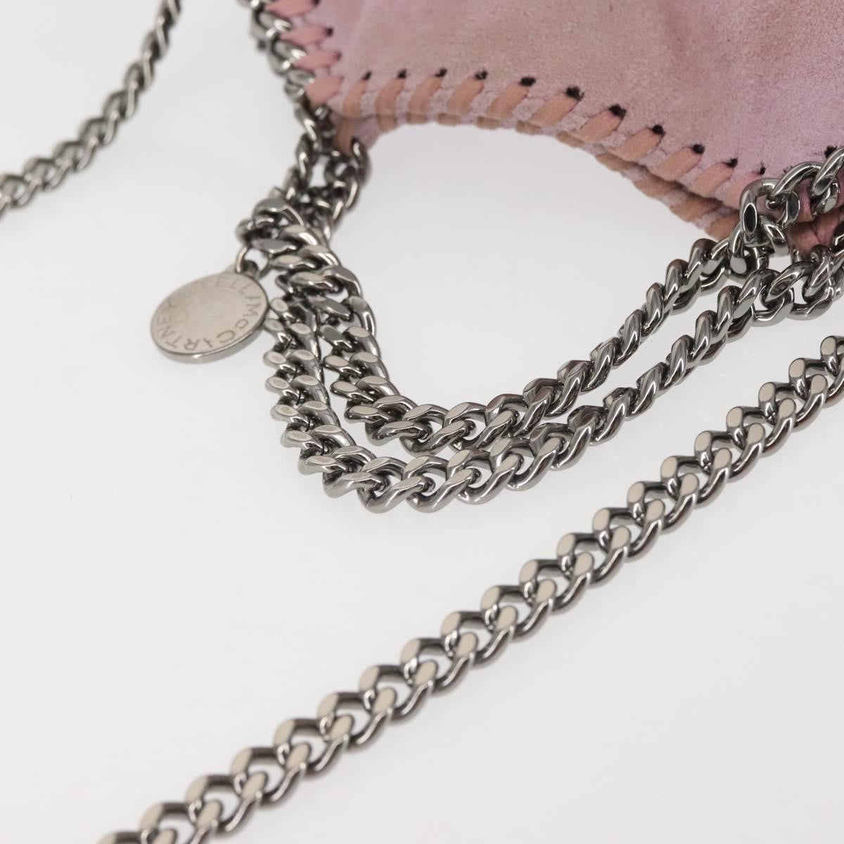 Stella McCartney Falabella Fold Over Crossbody Bag Suede, PINK, SUEDE, Crossbody bag