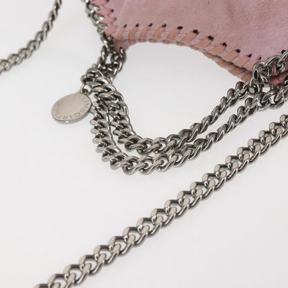 Stella McCartney Falabella Fold Over Crossbody Bag Suede, PINK, SUEDE, Crossbody bag