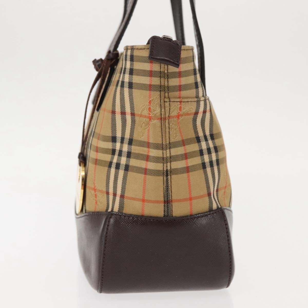 Burberry Nova Check Tote Canvas and Leather, BEIGE, CANVAS, Tote bag