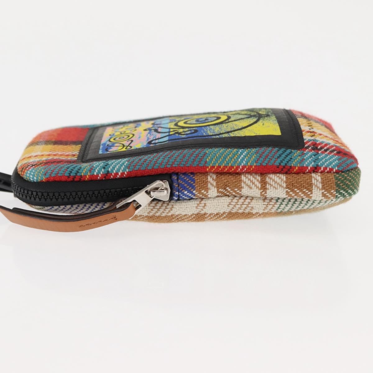 Loewe Eye/Loewe/Nature Zip Neck Pouch Canvas with Applique, MULTICOLOUR, CANVAS, Clutche & pouche