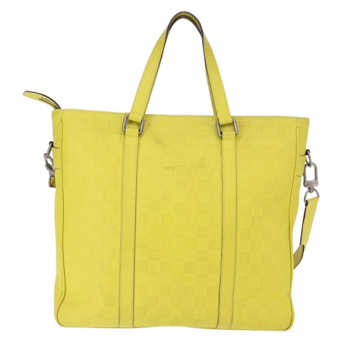 Louis Vuitton Tadao Handbag Damier Infini Leather, YELLOW, LEATHER, Handbag