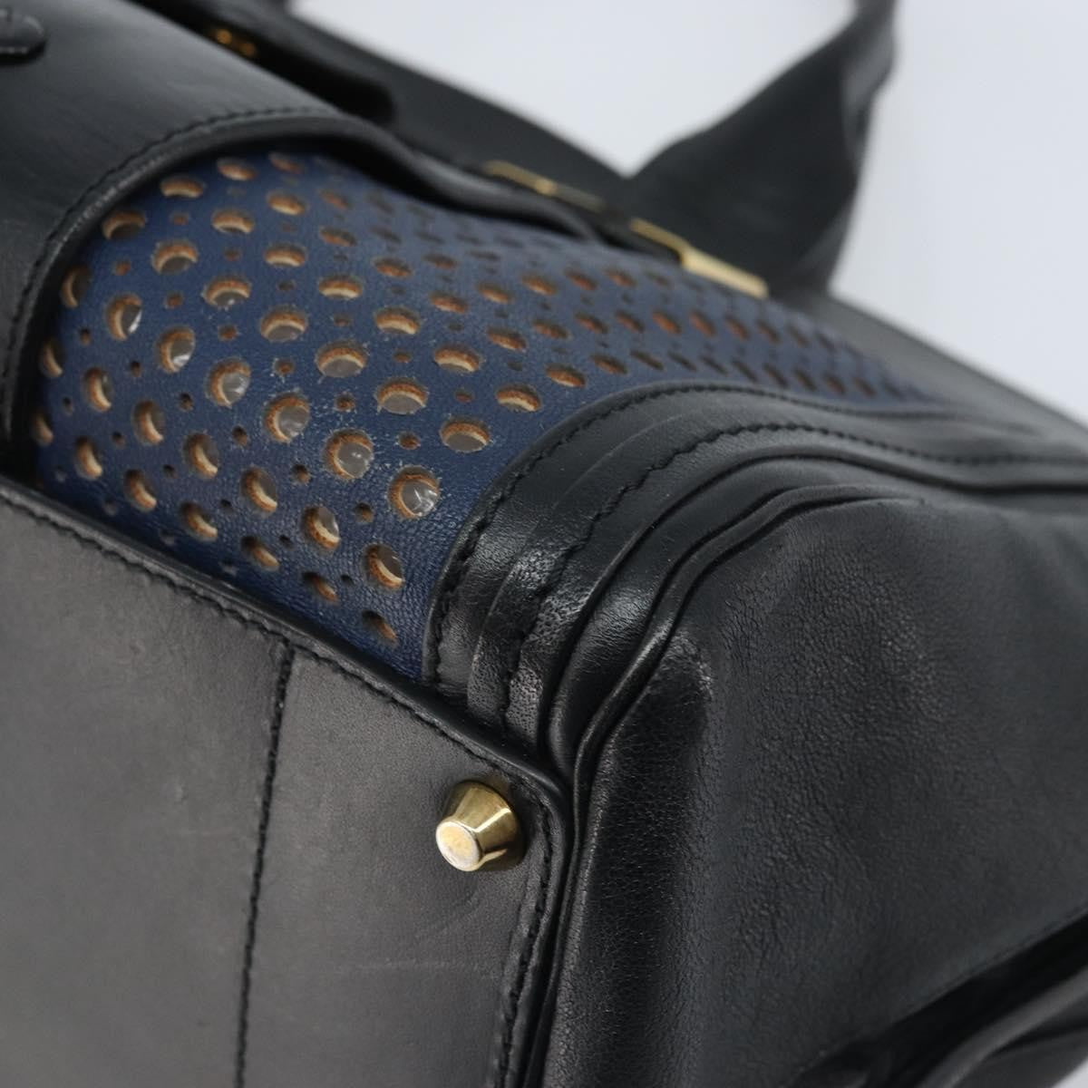 Chloe Alice Satchel Leather, Black, Leather, Handbag