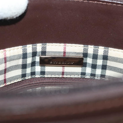Burberry Handle Tote Leather, BROWN, LEATHER, Handbag