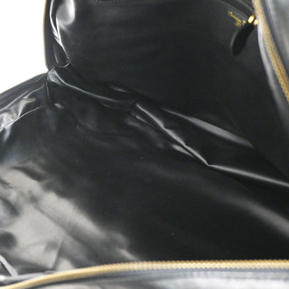 Christian Dior Vintage CD Handbag Leather, BLACK, LEATHER, Handbag