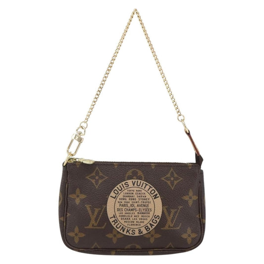 Louis Vuitton Pochette Accessoires Limited Edition Monogram Trunk, Brown, Canvas, Clutch
