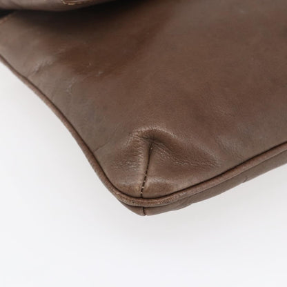 Celine Vintage Shoulder Bag Leather, BROWN, LEATHER, Shoulder bag