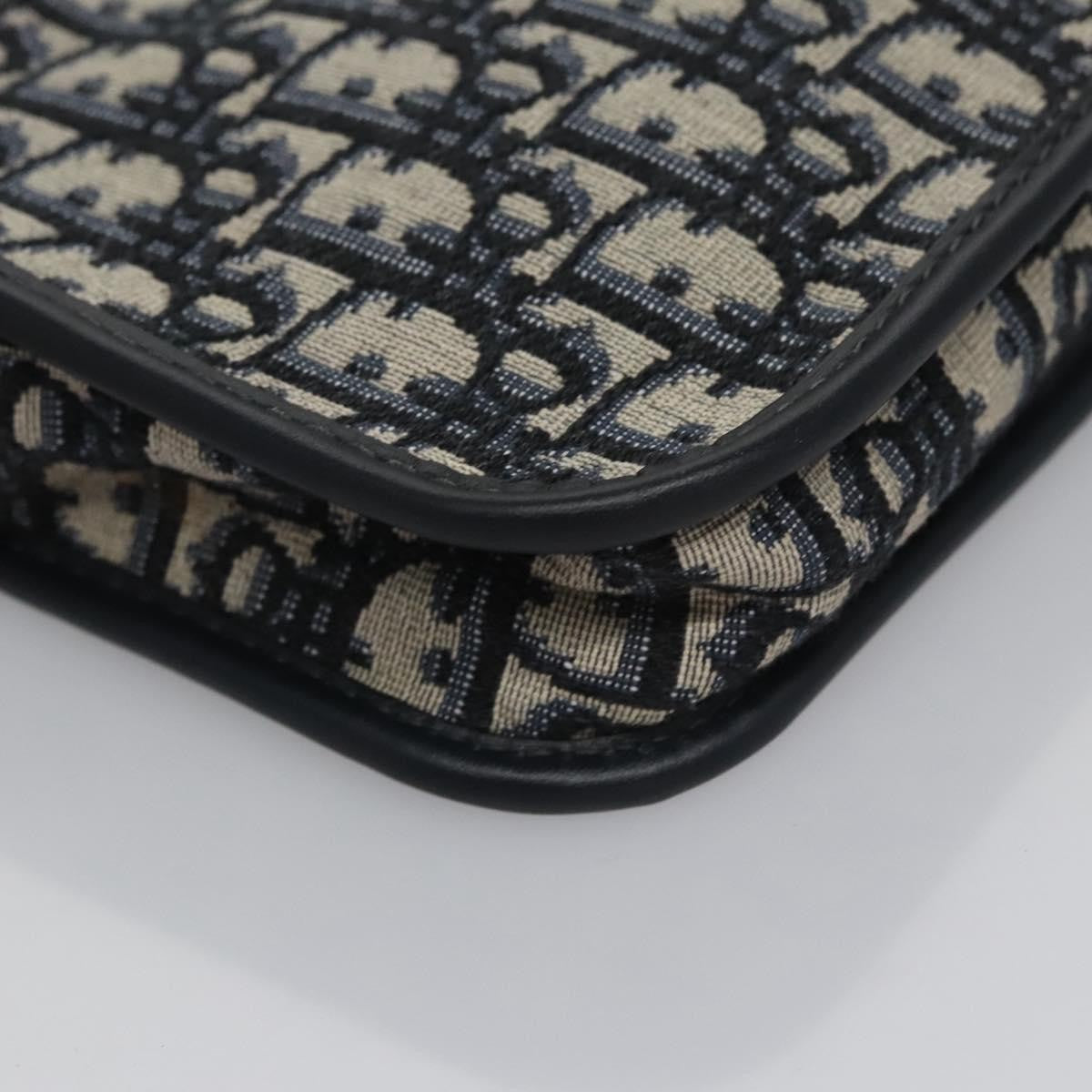 Christian Dior Diorquake Clutch Oblique Canvas, NAVY, CANVAS, Clutche & pouche