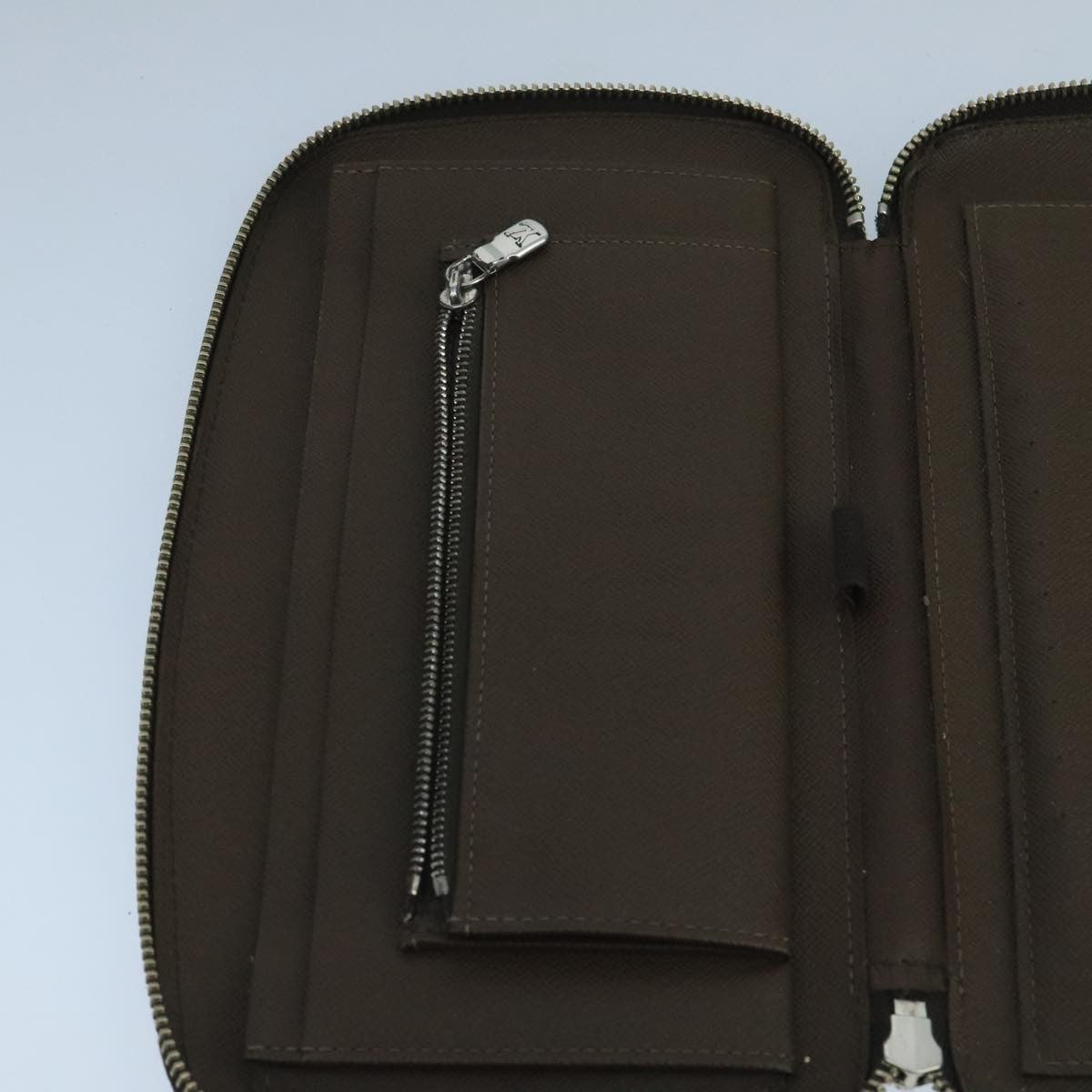 Louis Vuitton Atoll Organizer Wallet Taiga Leather, BROWN, LEATHER, Clutche & pouche