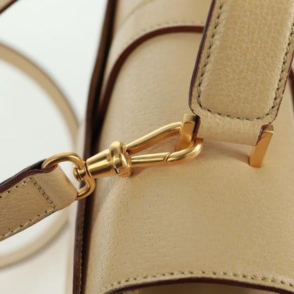 Celine 16 Top Handle Bag Grained Calfskin, BEIGE, LEATHER, Handbag