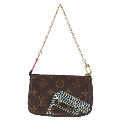 Louis Vuitton Pochette Accessoires Limited Edition Christmas Animation Monogram Canvas, BROWN, CANVAS, Clutche & pouche