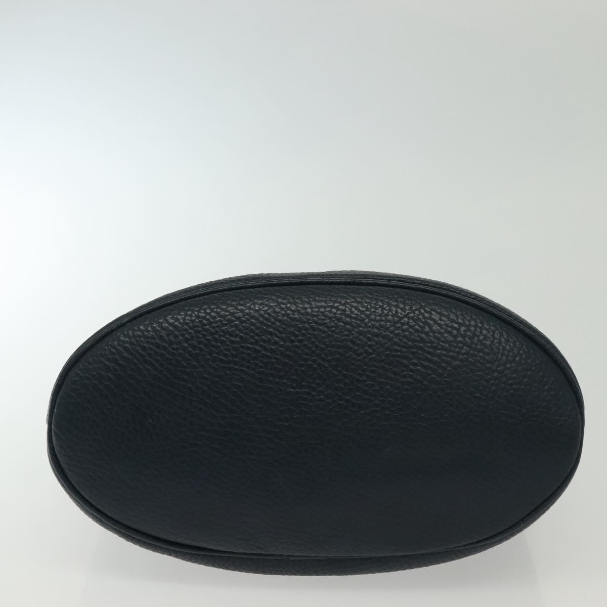 Christian Dior Vintage Handbag Leather, NAVY, LEATHER, Handbag