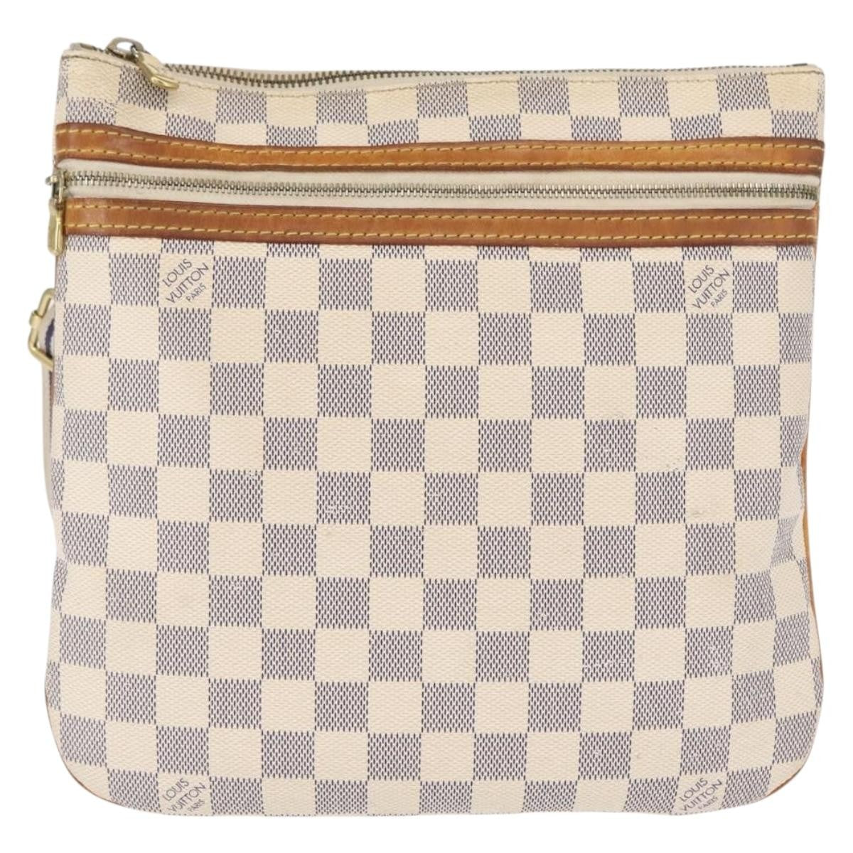 Louis Vuitton Bosphore Pochette Damier, WHITE, CANVAS, Shoulder bag