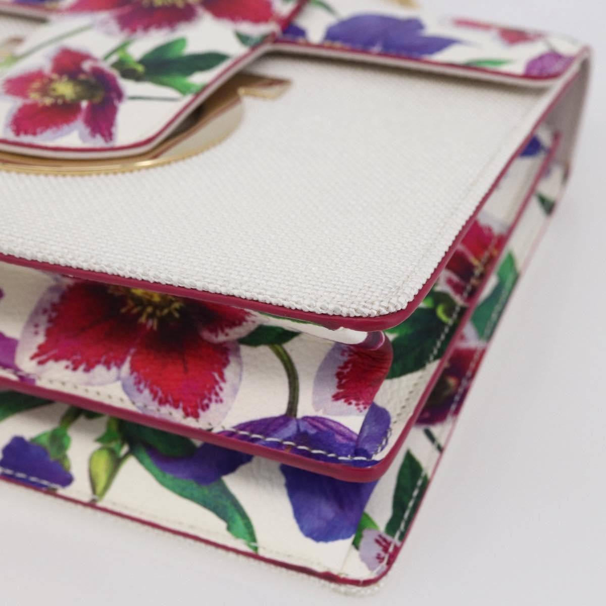 Salvatore Ferragamo Vintage Gancini Chain Shoulder Bag Canvas, MULTICOLOUR, CANVAS, Shoulder bag