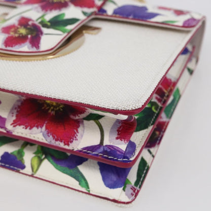 Salvatore Ferragamo Vintage Gancini Chain Shoulder Bag Canvas, MULTICOLOUR, CANVAS, Shoulder bag