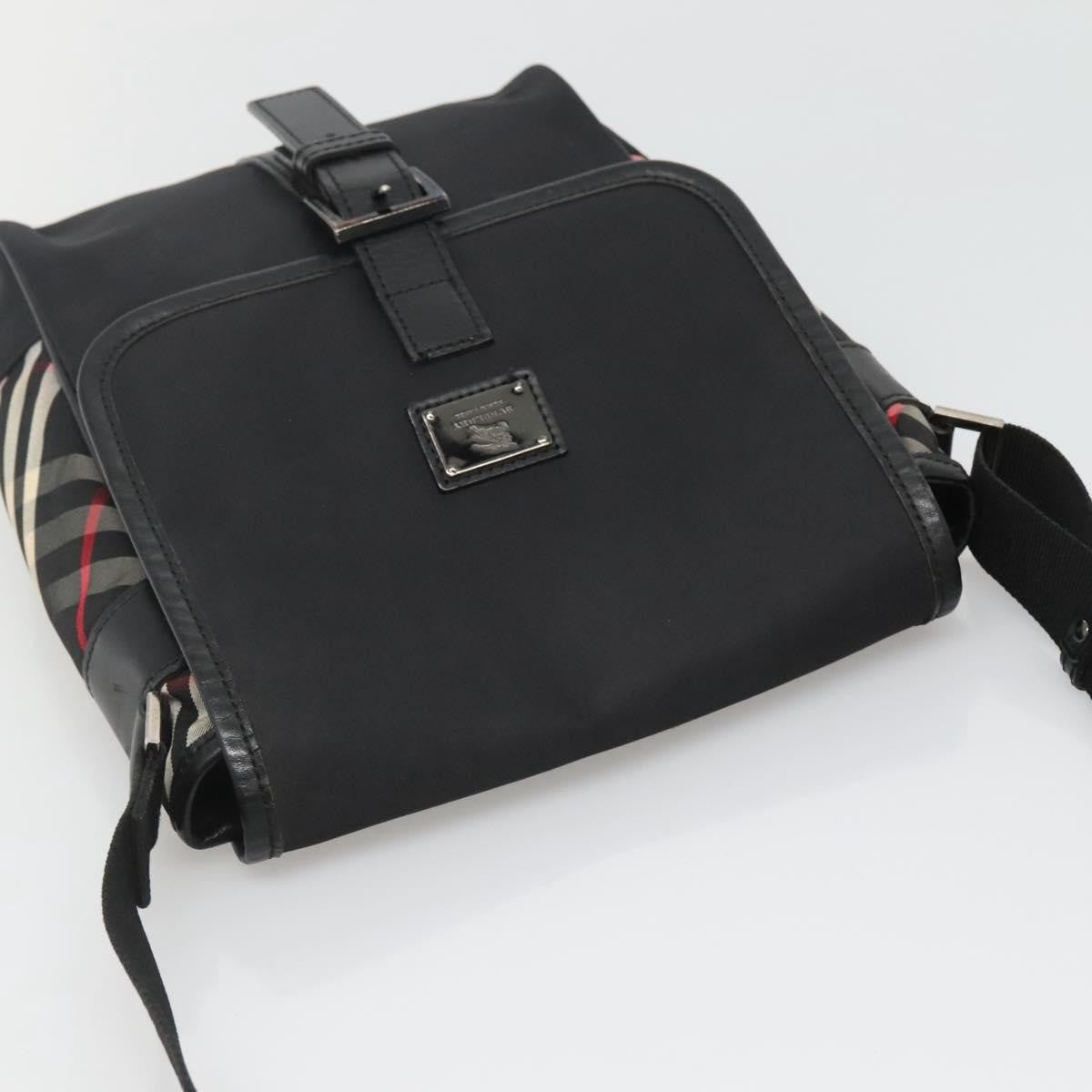 Burberry Vintage Crossbody Bag Nylon, BLACK, NYLON, Shoulder bag