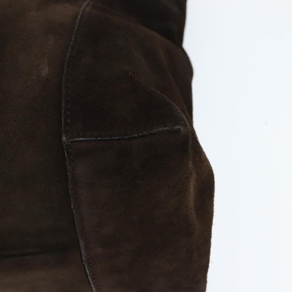 Gucci Hobo Shoulder Bag Suede, BROWN, SUEDE, Shoulder bag