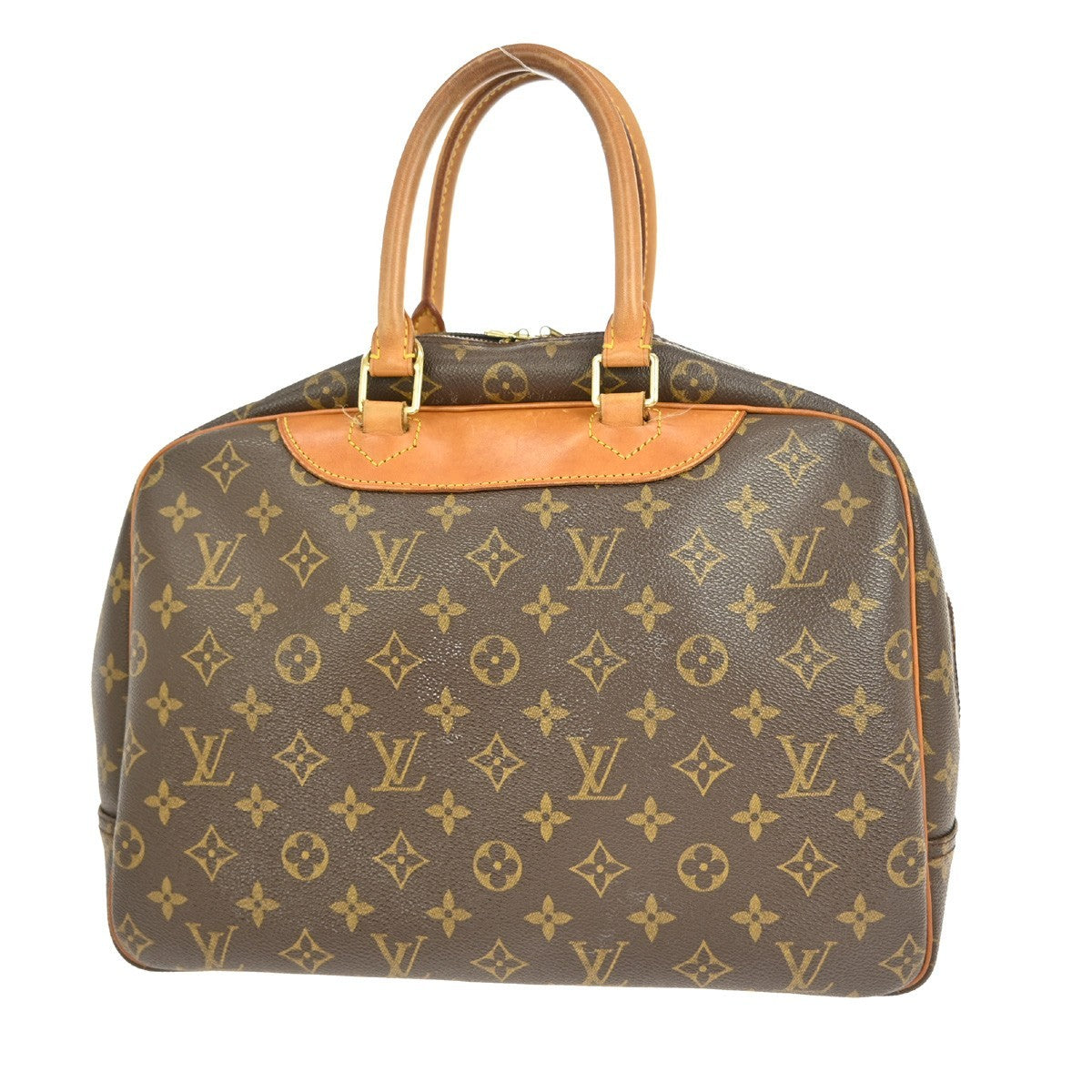 Louis Vuitton Deauville Handbag Monogram Canvas, BROWN, CANVAS, Handbag