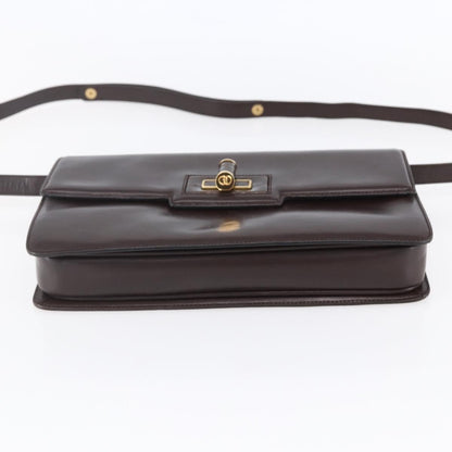 Gucci Vintage Shoulder Bag Leather, BROWN, LEATHER, Shoulder bag