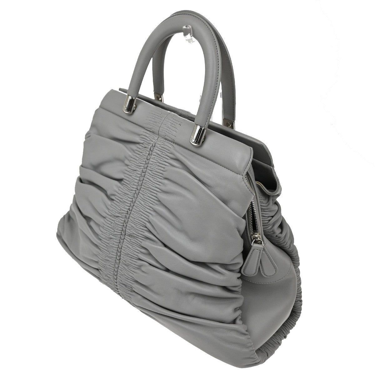 Christian Dior Karenina Tote Lambskin, GRAY, LEATHER, Tote bag