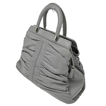 Christian Dior Karenina Tote Lambskin, GRAY, LEATHER, Tote bag