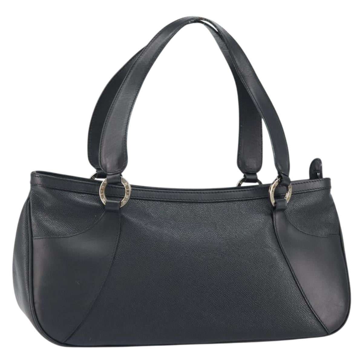 Bvlgari Handbag Leather, BLACK, LEATHER, Handbag