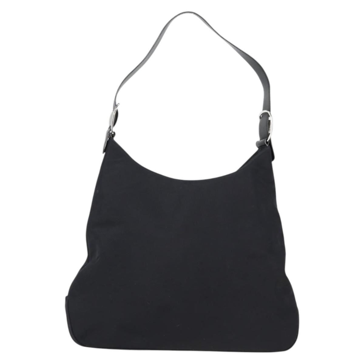 Salvatore Ferragamo Vala Shoulder Bag Nylon, BLACK, NYLON, Shoulder bag