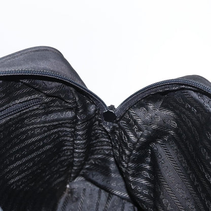 Prada Bowling Shoulder Bag Tessuto, BLACK, NYLON, Shoulder bag