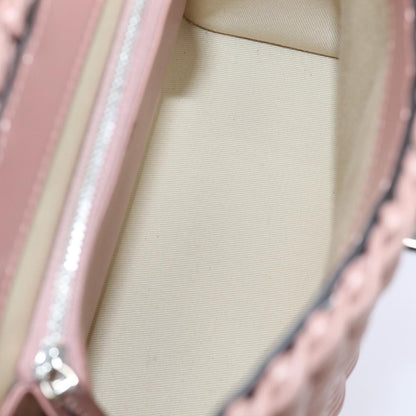 Salvatore Ferragamo Boxyz Top Handle Bag Woven Leather, PINK, LEATHER, Shoulder bag