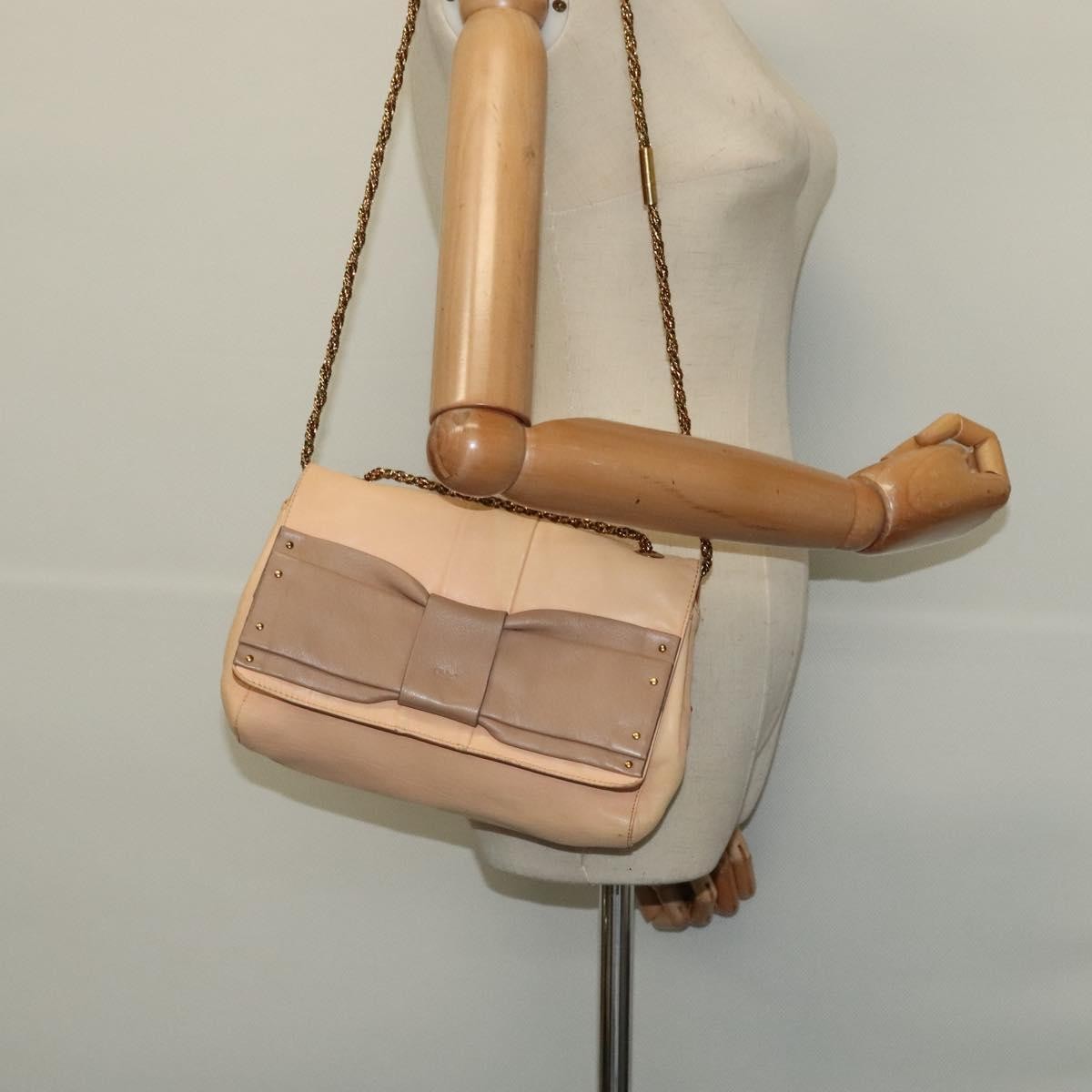 Chloe Vintage Flap shoulder bag Leather, BEIGE, LEATHER, Shoulder bag
