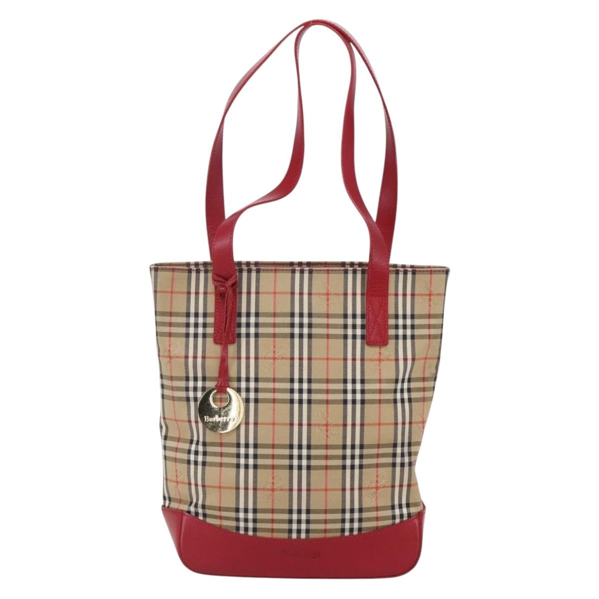 Burberry Nova Check Tote canvas check pattern, BEIGE, CANVAS, Tote bag